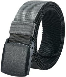 Men's 2-in-1 Reversible Stretch Belt - Black & Gray