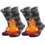 Men's Extra Thick Thermal Winter Boot Socks - 2 Pairs