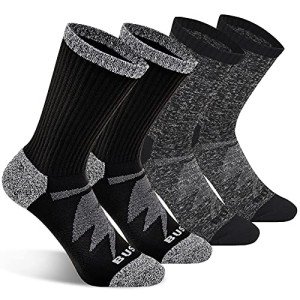 Men's Boot Dress Socks - 4 Pairs, Cushioned & Breathable