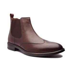 Allonsi Charles Brown Leather Chelsea Boots for Men