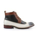 Ferro Aldo Men's Wing-Tip Plaid Dress Boots