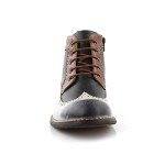 Ferro Aldo Men's Wing-Tip Plaid Dress Boots