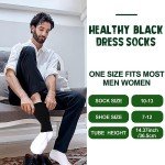 12 Pairs Black & White Military Crew Boot Socks