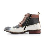 Ferro Aldo Men's Wing-Tip Plaid Dress Boots