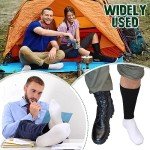 12 Pairs Black & White Military Crew Boot Socks