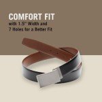 Perry Ellis Men's Reversible Leather Belt - Black/Brown