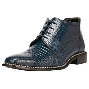 Men's Lizard Print Leather Oxford Dress Shoes