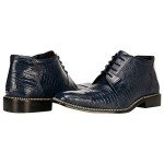 Men's Lizard Print Leather Oxford Dress Shoes