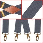 Gray Heavy Duty Men's Suspenders with Swivel Hooks
