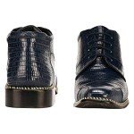 Men's Lizard Print Leather Oxford Dress Shoes