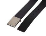 Calvin Klein Men's Black Logo Plaque Belt