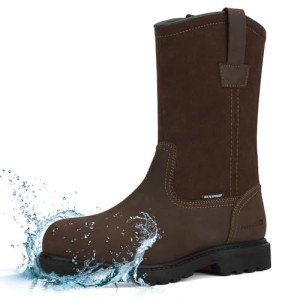 HISEA NINGO Men's Waterproof Steel Toe Work Boots