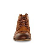 Steve Madden Men's JEFFRIES Dark Tan Leather Boots