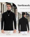 Men's Slim Fit Lightweight Black Turtleneck Pullover