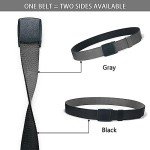 Men's 2-in-1 Reversible Stretch Belt - Black & Gray