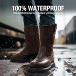 HISEA NINGO Men's Waterproof Steel Toe Work Boots