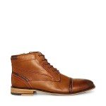 Steve Madden Men's JEFFRIES Dark Tan Leather Boots