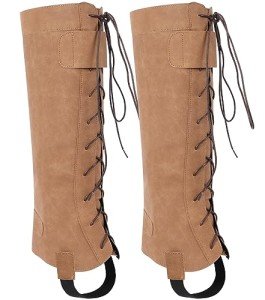 Fornyin Men's Brown Medieval Pirate Boot Covers