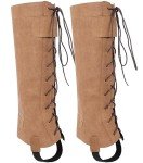 Fornyin Men's Brown Medieval Pirate Boot Covers