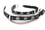 Men's Biker Boot Bracelets in Black Faux Leather