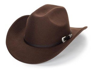 Men’s Wide Brim Western Fedora Hat - Coffee