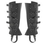 Viking Warrior Leather Greaves Boots for Cosplay