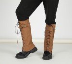 Fornyin Men's Brown Medieval Pirate Boot Covers