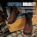 Men's Insulated Leather Work Boots - Dark Brown