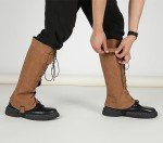 Fornyin Men's Brown Medieval Pirate Boot Covers