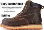 Men's Heavy-Duty Steel Toe Work Boots - Brown