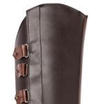 Men's Brown Faux Leather Medieval Boot Covers