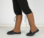 Fornyin Men's Brown Medieval Pirate Boot Covers