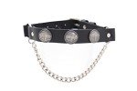Men's Biker Boot Bracelets in Black Faux Leather