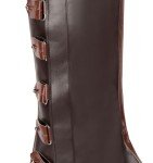 Men's Brown Faux Leather Medieval Boot Covers