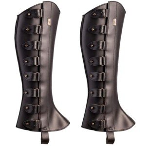 Men's Medieval Leg Armor Boot Covers - Black