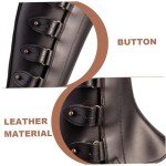 Men's Medieval Leg Armor Boot Covers - Black