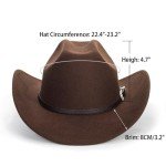 Men’s Wide Brim Western Fedora Hat - Coffee
