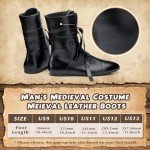 Men's Viking Leather Boots for Cosplay & Festivals