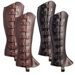 Men's Medieval Leg Armor Boot Covers - Black
