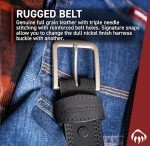 Wolverine Men's Black Leather Work Belt - 48