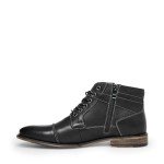 Steve Madden Men's Black Leather Combat Boots