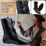 Men's Viking Leather Boots for Cosplay & Festivals