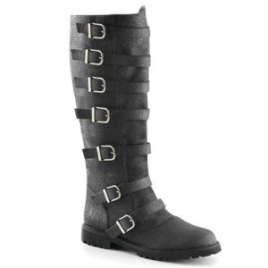 Medieval Pirate Steampunk Boots for Men - Black