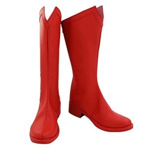 Allten Men's Clark Red Leather Cosplay Boots
