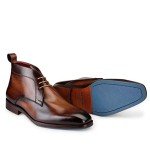 Men's Classic Brown Leather Chukka Boots, Size 12