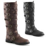 Medieval Pirate Steampunk Boots for Men - Black