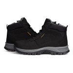 Men's Steel Toe Nubuck Work Boots - Black
