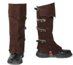 Brown Faux Leather Pirate Boots Covers for Costumes