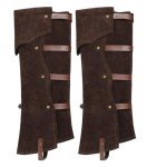 Brown Faux Leather Pirate Boots Covers for Costumes