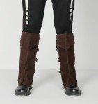 Brown Faux Leather Pirate Boots Covers for Costumes
